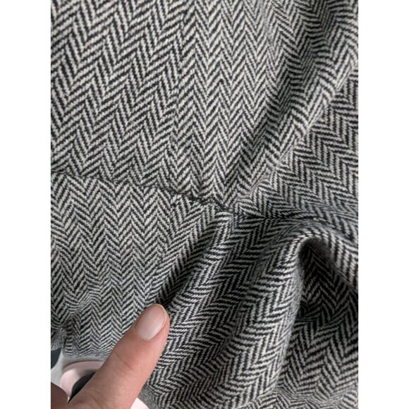Ann Taylor Loft Women Wool Wide Leg Cuffed Pants Herringbone 27x27 True sz 6 - Picture 9 of 9